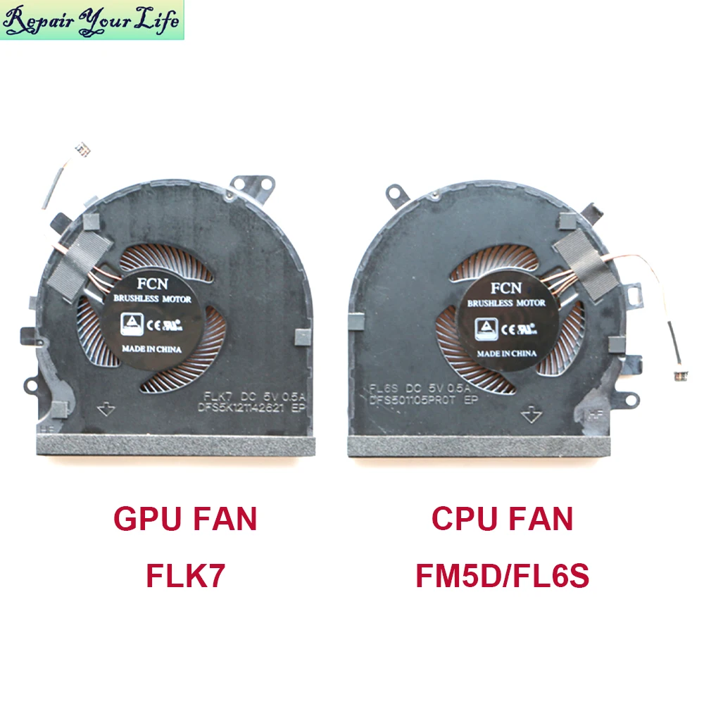 Računalni Procesor GPU Hlađenje Ventilatori za Razer Blade 15 Baza RZ09-3009 0270 RZ09-0328 2020 Gtx 2060 GTX1660Ti FM5D FLK7 Dfs501105pr0t Slika 1