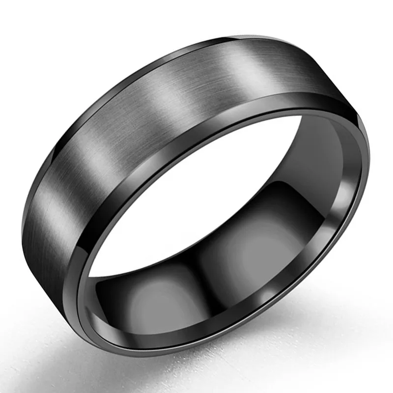 Prstenovi od Nehrđajućeg Čelika 316L 8 mm Vjenčano Prstenje za Muškarce 2022 Klasični Prsten Muški Slika 1