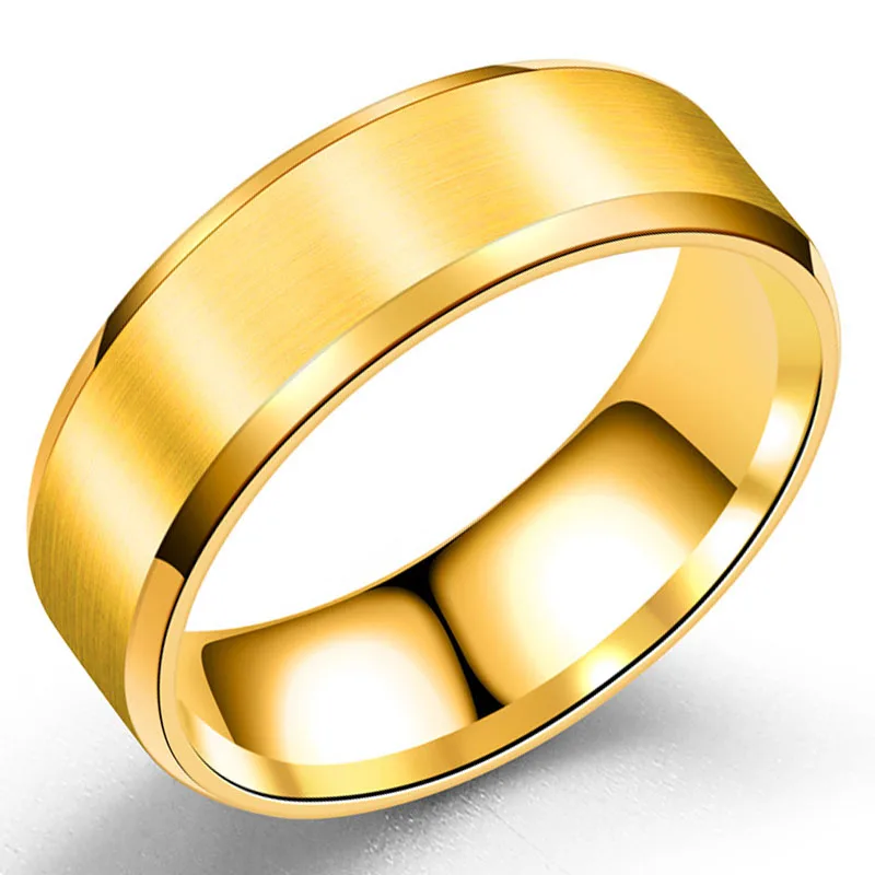 Prstenovi od Nehrđajućeg Čelika 316L 8 mm Vjenčano Prstenje za Muškarce 2022 Klasični Prsten Muški Slika 2