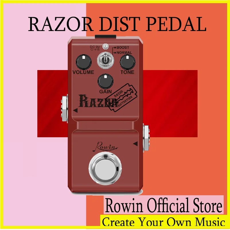 Rowin LN-301A Razor NANO Serija True Bypass električna gitara Klasična Teške Metalne Boje Izobličenja Гитарная Pedala i Efekata True Bypass Slika 1