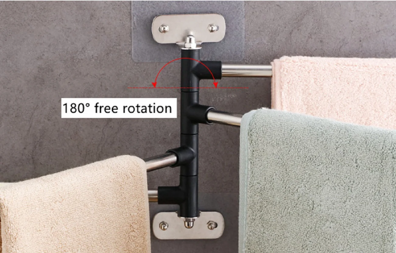304 ručnika od nehrđajućeg čelika neperforirana za kupaonicu suđe za kuhanje / pokretna štap rotirajući ručnika Slika 3