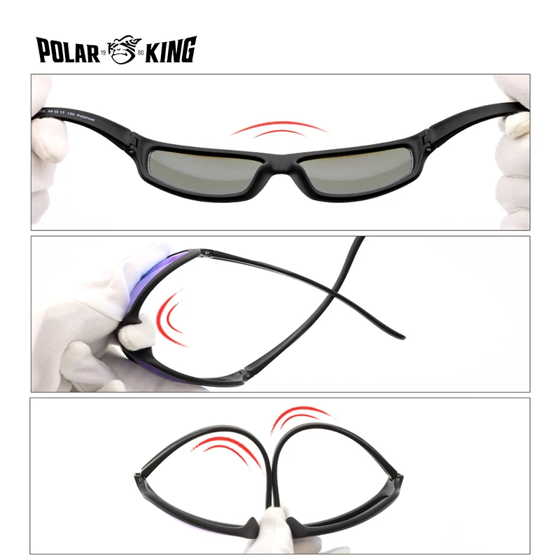 Polarking Brand Dizajn Nove Polarizirane Sunčane Naočale Gospodo Fleksibilne TPEE Materijal Muške sunčane naočale Sunčane Naočale Putovanja Ribolov Oculos Slika 5