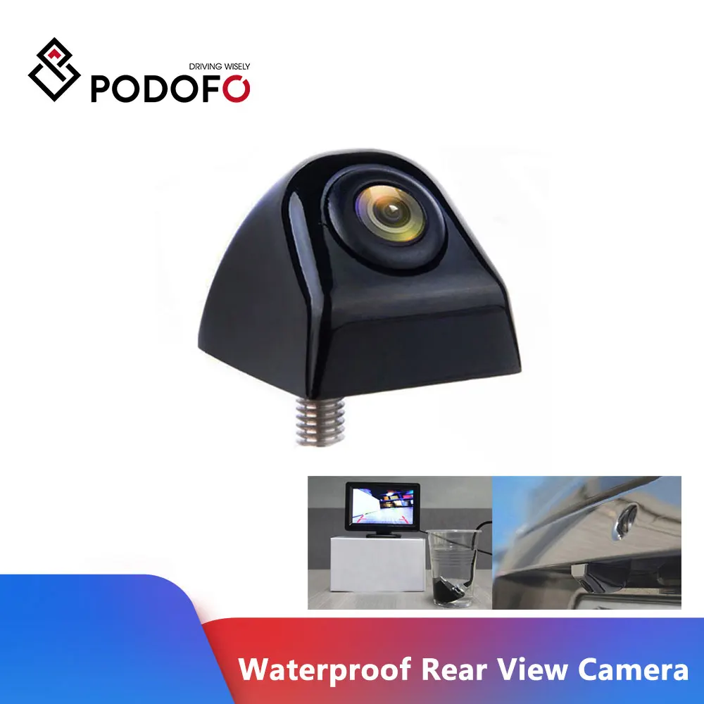 Podofo Vodootporne stražnja Kamera 170 Stupnjeva prilagodnik za širokokutna snimanja Auto stražnja Kamera za Pomoć Pri Parkiranju Sigurnosna Kamera Auto-stil Slika 1