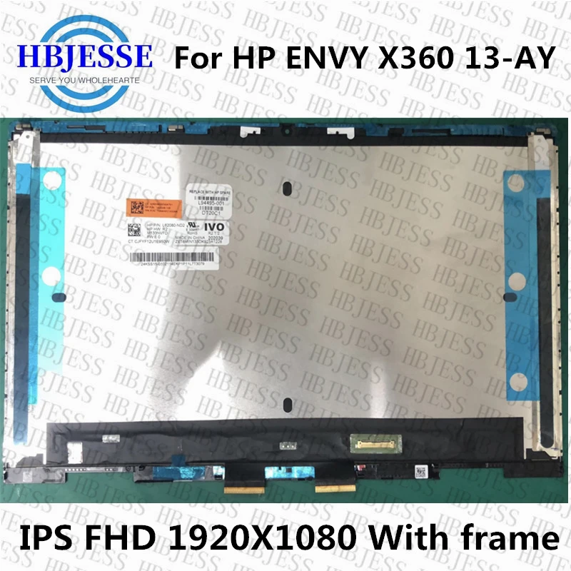 Dobar test za HP ENVY X360 13-AY 13-ay0455ng LCD led zaslon osjetljiv na dodir (digitalni pretvarač zaslona sklop sa okvirom) L52358-J31 Slika 5