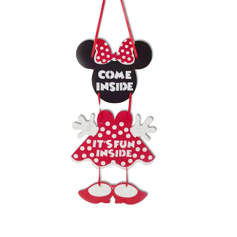 Disney Mickey I Minnie Mouse Sretan Rođendan dekor Mickey I Minnie College Filc Tkanina Ukras Proizvoda Večernje Pribor Za Tortu Slika 2