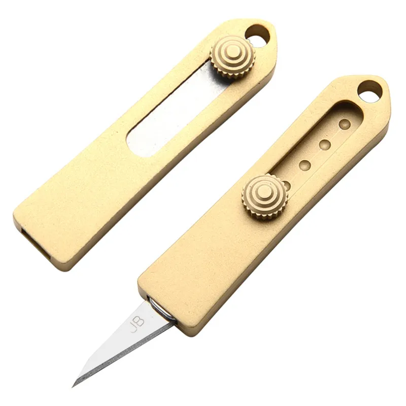 EDC Mini Odvojivi Nož Prijenosni Za Rezanje Papira, Multifunkcionalni Mini-Noževi Sa Oštricom prikladniji mesinga Džep Privjesak Nož na Sklapanje Novi Slika 3