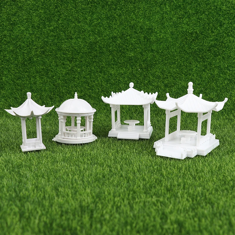 1 DIY Kit lutkine Mikro-krajolik Mini Sastavljen Paviljon Bijela Kupola Paviljon Kućni Dekor Slika 0