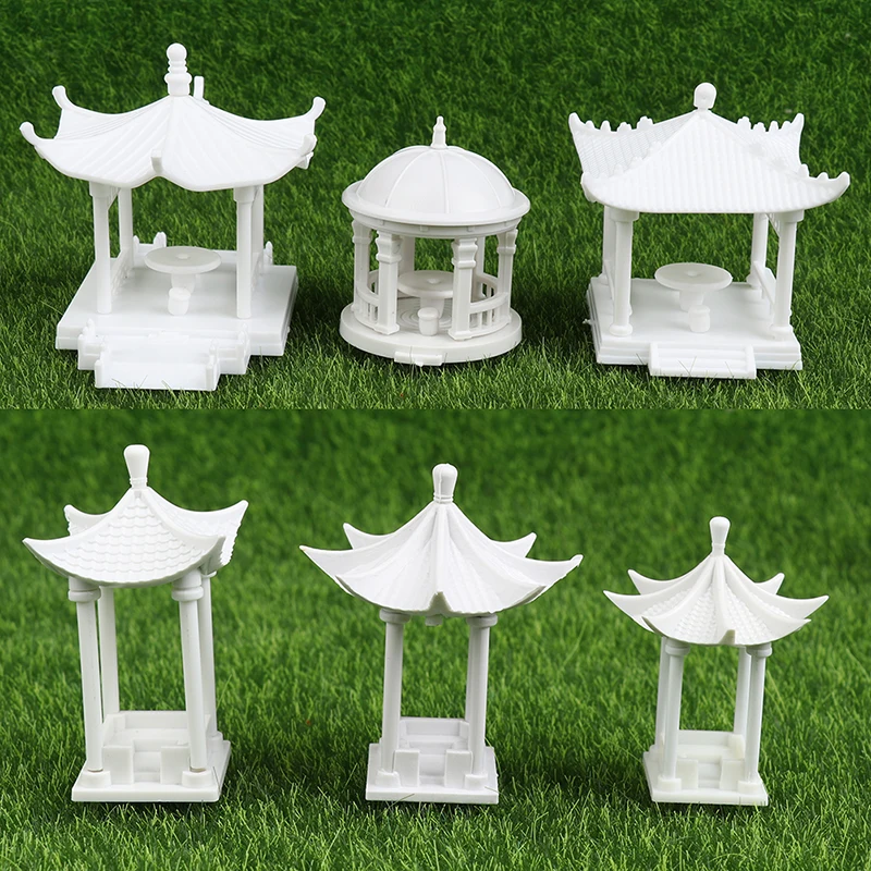 1 DIY Kit lutkine Mikro-krajolik Mini Sastavljen Paviljon Bijela Kupola Paviljon Kućni Dekor Slika 2