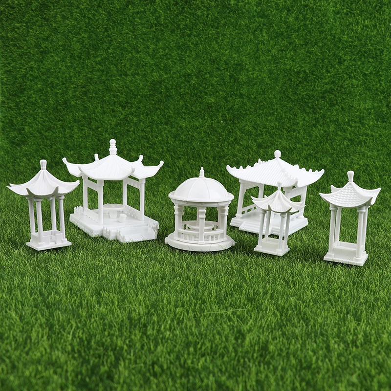1 DIY Kit lutkine Mikro-krajolik Mini Sastavljen Paviljon Bijela Kupola Paviljon Kućni Dekor Slika 4