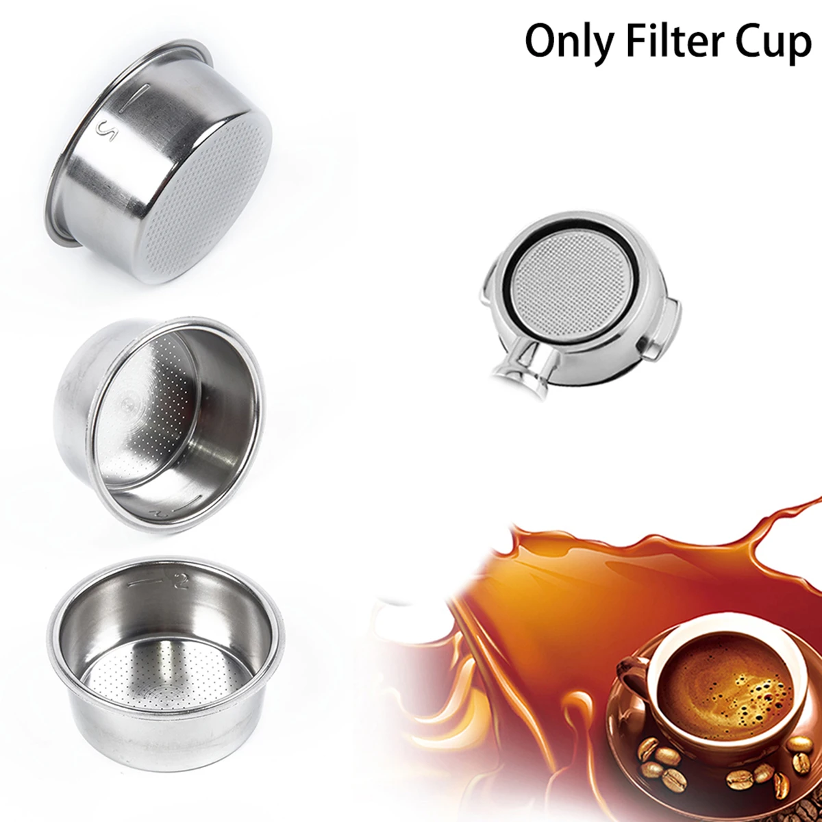 1 * Filter šalica za kavu 51 mm, bez filter košara pod pritiskom za Breville Delonghi aparat Krups potpuno Novi i kvalitetan Slika 4