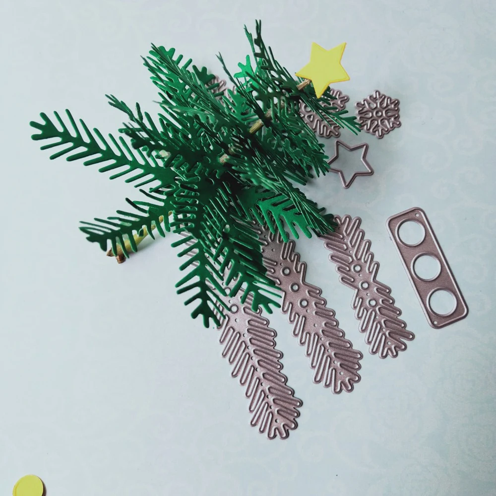 Obrazac za rezanje listova božićnog drvca, oblik noževa za rezanje, obrazac za albume, obrazac za štancanje metala, pečat i oblik za tisak posjetnica, uradi SAM Slika 0