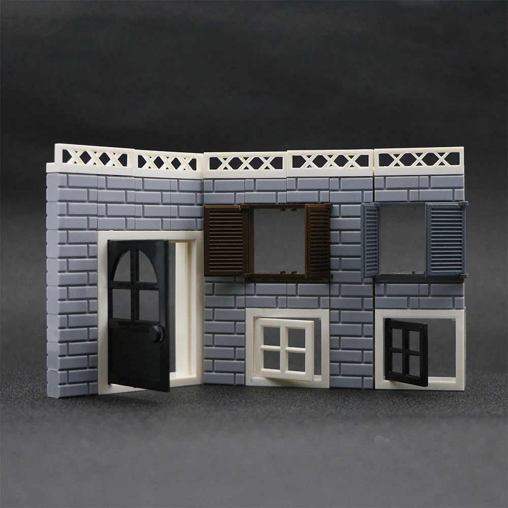 Gradske Prijatelji Kuća Gradivni Blokovi Vrata Prozor Mini Figurice Okvir Soba na veliko gradske Klasični Detalji Cigle Pribor Dječje Igračke Slika 0