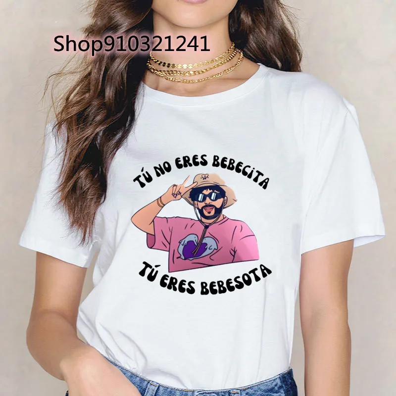 T-shirt Bad Bunny, Ženska t-Shirt S po cijeloj površini, Nove Ljetne Majice S Grafičkim Uzorkom, Slatka Majica Okruglog izreza i Kratkih Rukava, Zabavna Majica Sa Likovima iz Crtića, Majice, Odjeću Slika 4