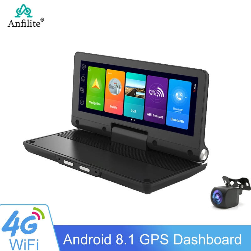 7-Inčni 4 G ADAS Video snimači za Vozila Skladište GPS Navigacija FHD 1080 P WI Fi Android 8,1 Registraciju Vozila Video Rekorderi dva Objektiva Ploči s Instrumentima skladište Slika 0