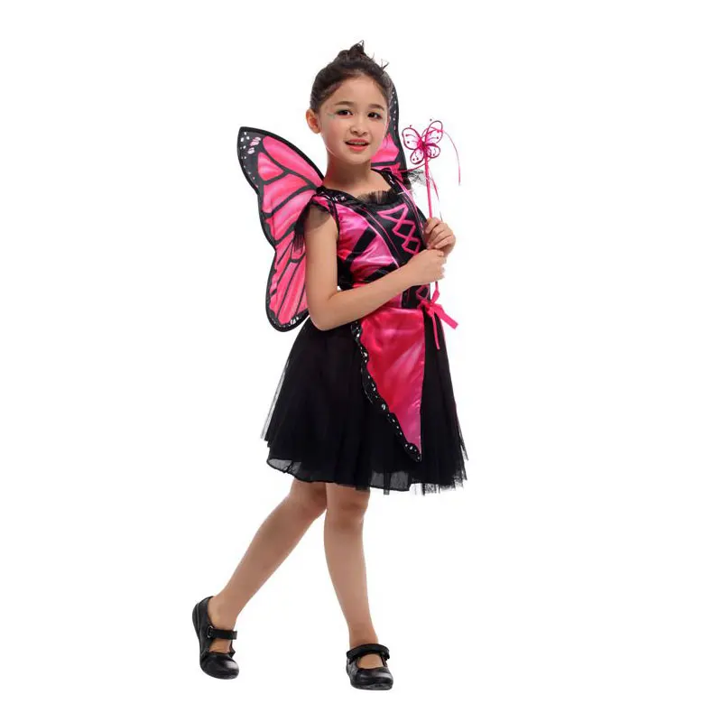 Dijete Djeca Djevojke Pink Leptir Vila Elf Princeza Odijelo I Leptir Rpg Igre Cosplay Halloween Večernja Haljina Slika 4