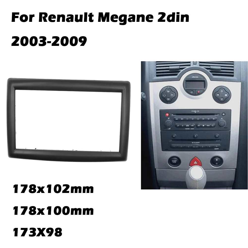 Dvostruki Din Auto DVD Okvir za RENAULT Megane II 2003-2009 Adapter Stereo Fascije Kontrolna Ploča Nosač Tirm Kit 2 Din Radio Okvir Poklopac Slika 0