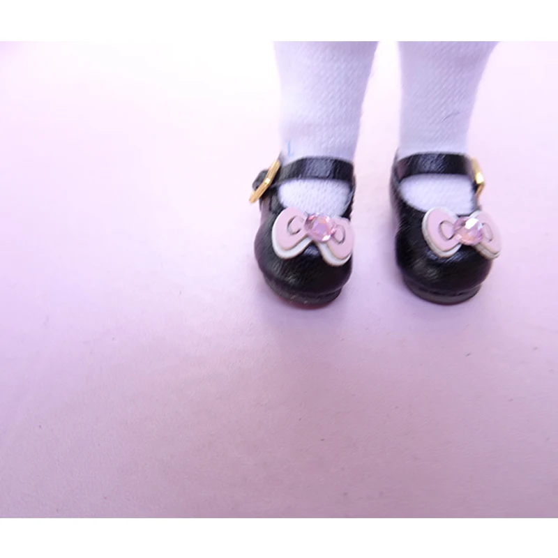 Cipele Blyth dužine 2,5 cm, kožne cipele s lukom za 1/8 BJD OB27, cipele Blyth za lutke, pribor Slika 1