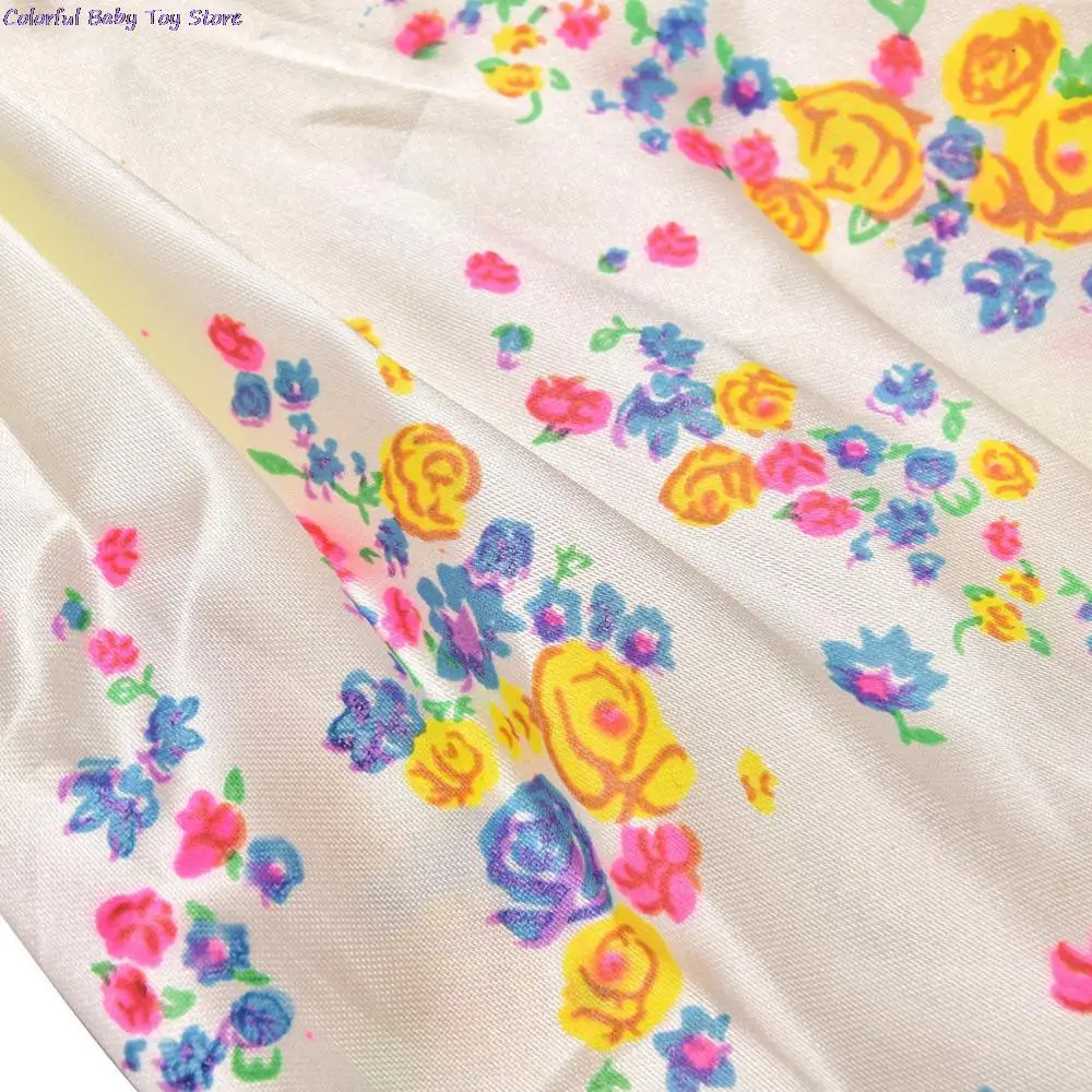 1PC Bijela Trendi Čipke Cvjetni Print Lutkarski Haljina je Ručni Rad vjenčanicu Odijevanje Haljina Za Lutke Odjeće Slika 4