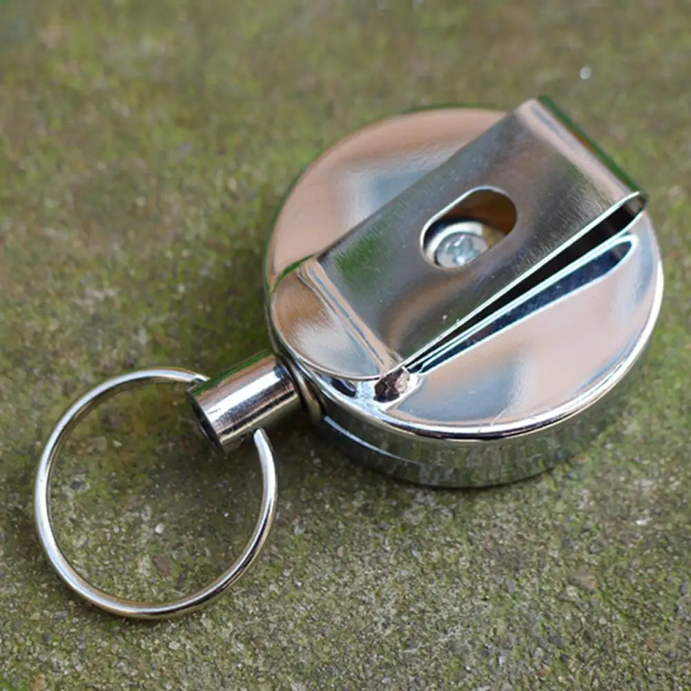 Mounchain Vanjske Alate Metalni Pull-Privjesak Za Ključeve Lanyard Tag Kartica Držač Ikone Spool Vraća Remen Slika 1