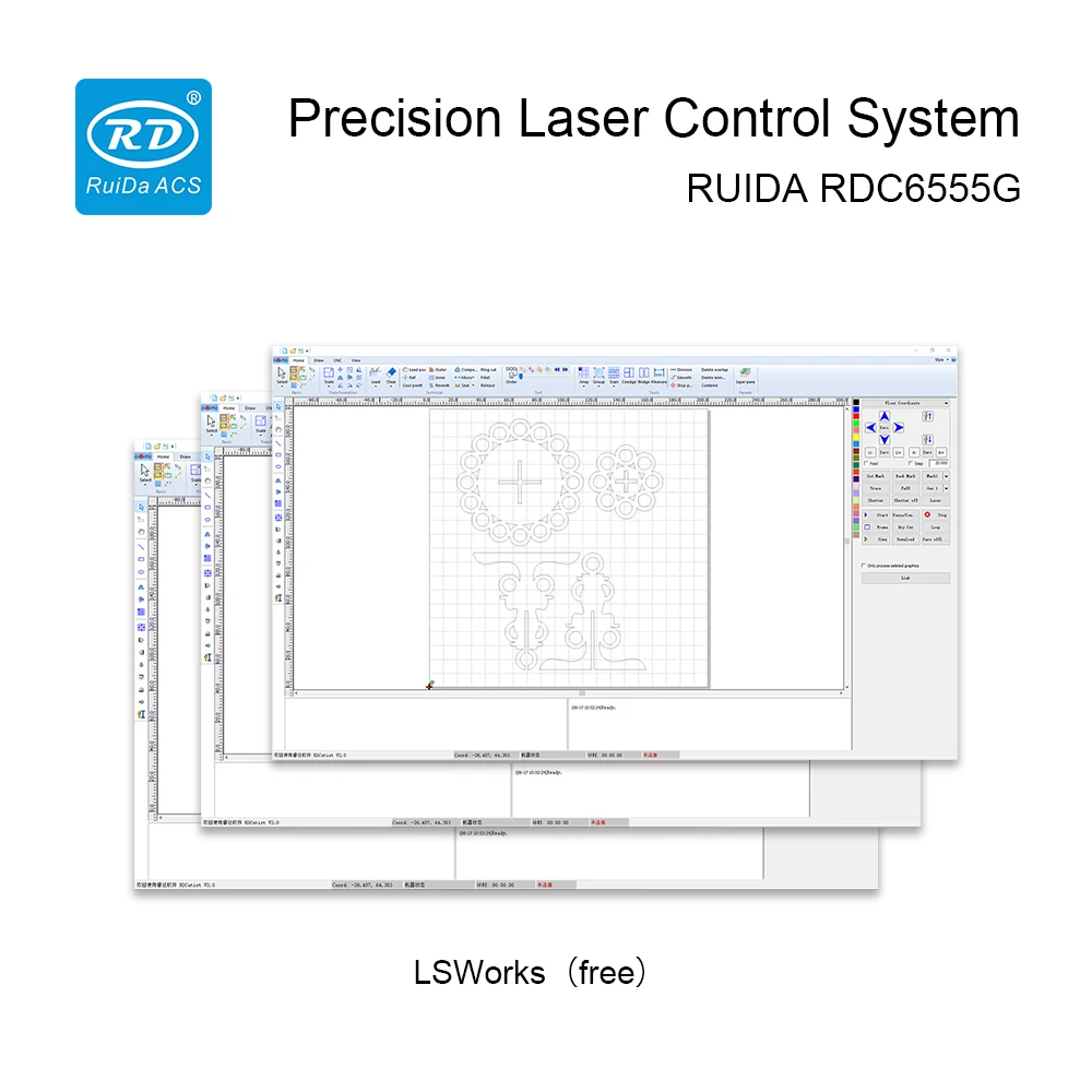 Ruida RDC6555G Прецизионная Laserski Sustav Upravljanja DSP Kontroler Sustava za Lasersko Rezanje i Graviranje CO2 RDC6555G Slika 1