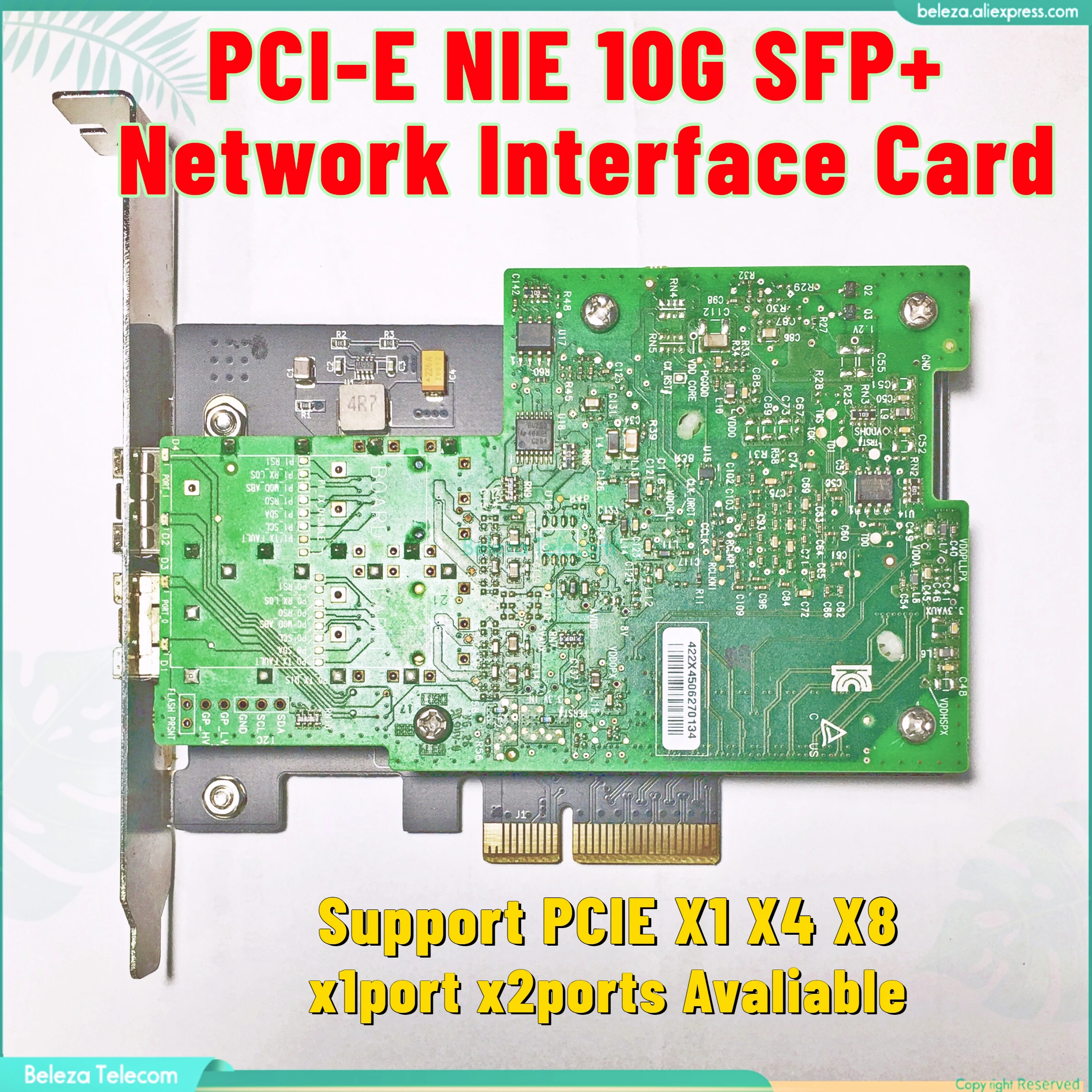 Mellanox ConnectX-3 PCI-E NIE 10G SFP + Mrežno sučelje karta 10 Gigabitne mrežne kartice SFP + 10G dual-port vlakana MCX342 MCX341A Slika 1