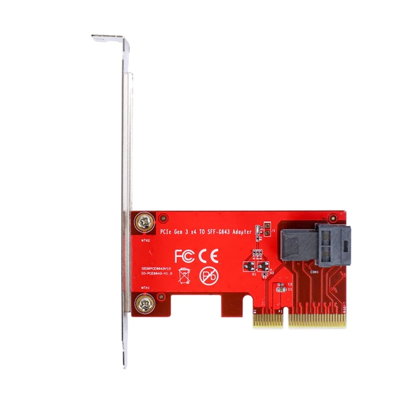 TOPLA kartica adaptera 4X PCIe NVME U. 2 za PCI-E 3.0 X4 za 2,5-inčnog Nvme SSD s kabelom SFF-8643 -U. 2 za майнинга Slika 3