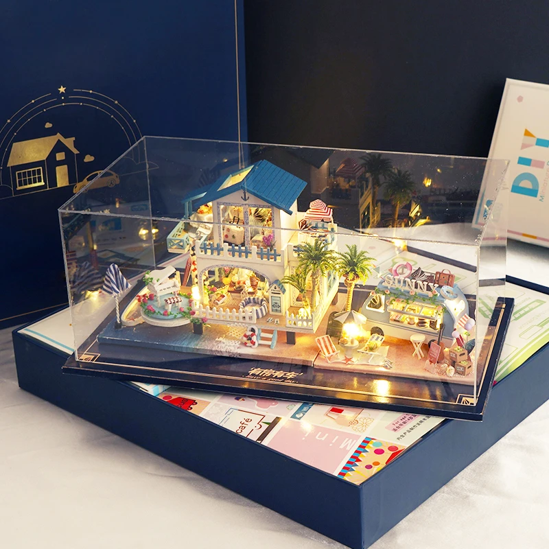 Cutebee Japanski Diy Minijaturna Kuća Komplet Sakura Auto Kuća Lutaka Namještaj Jednostavna Osobna Igračka Za Djecu Za Rođendan Uz Poklon Kutiji Slika 1