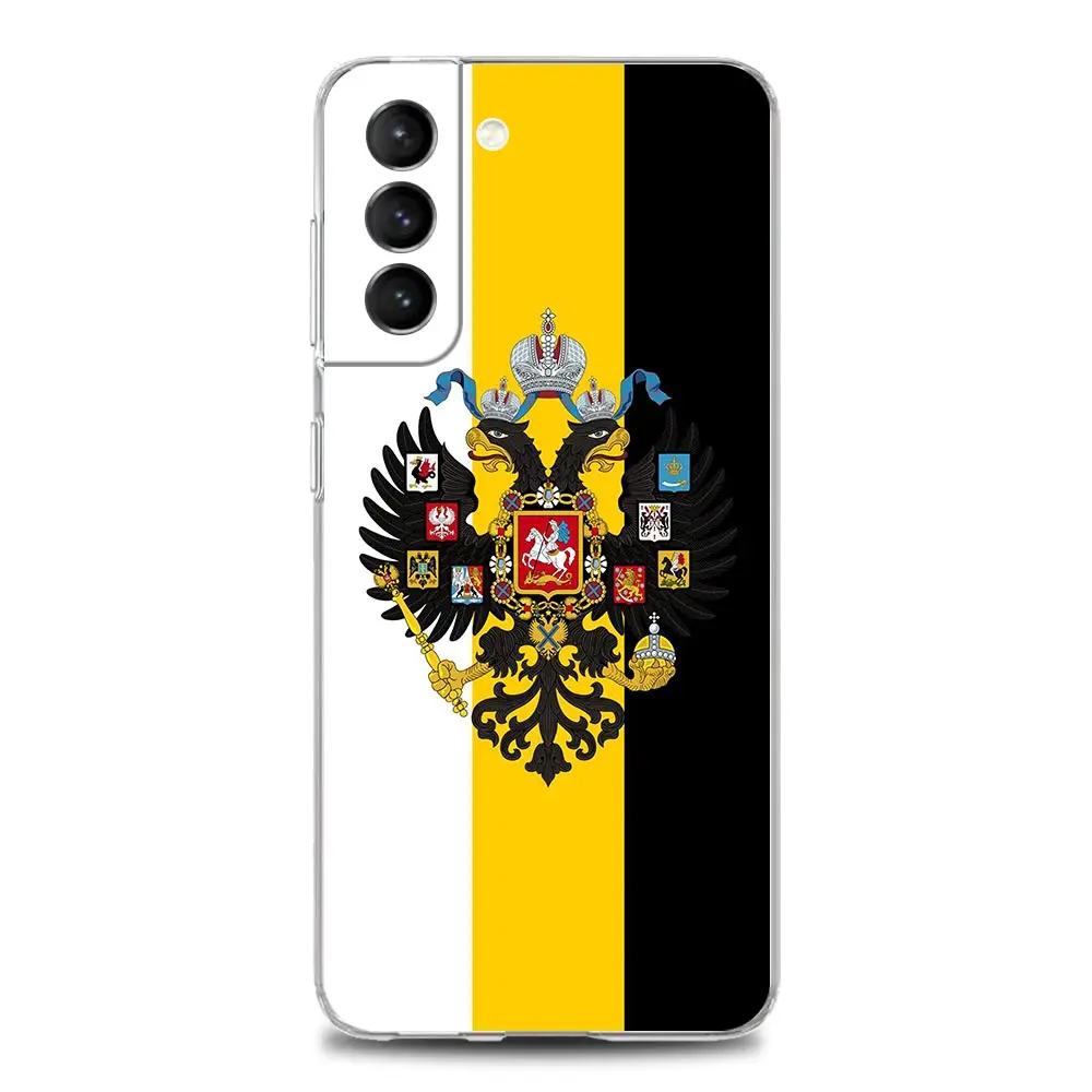 Zastava Ruskog Carstva Kaput Prozirna Torbica za Telefon Samsung S9 S10 4G S10e Plus S20 S21 Plus Ultra FE 5G M51 M31 S M21 Mekan Silikon Slika 3