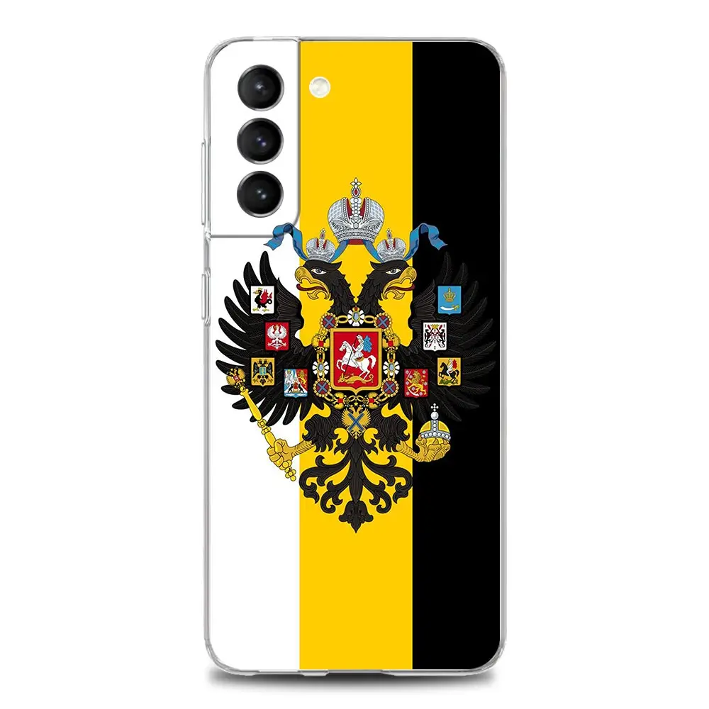 Zastava Ruskog Carstva Kaput Prozirna Torbica za Telefon Samsung S9 S10 4G S10e Plus S20 S21 Plus Ultra FE 5G M51 M31 S M21 Mekan Silikon Slika 4