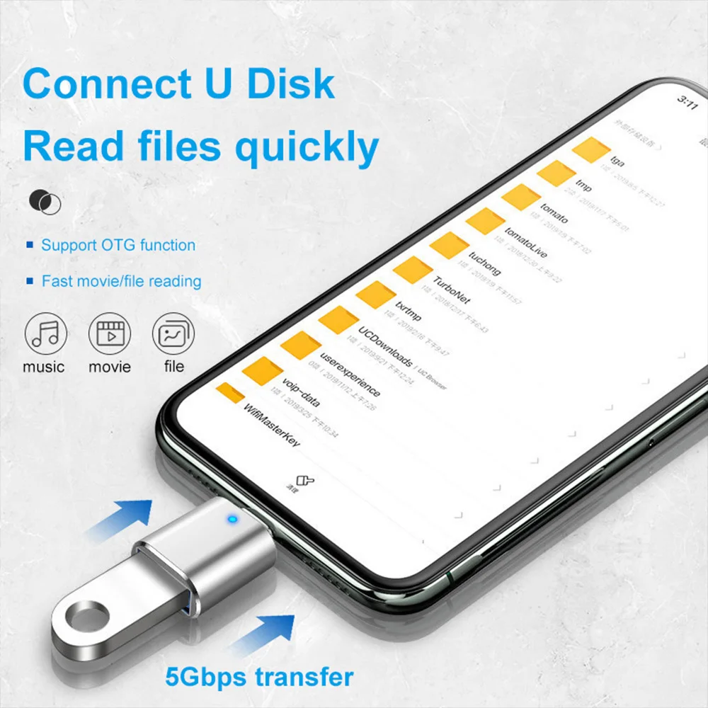 USB 3.0 Adapter Type C USB C OTG Adapter je Pretvarač Za Macbook Huawei Samsung Oneplus OTG Priključak Tipa C S USB Adapterom Slika 4