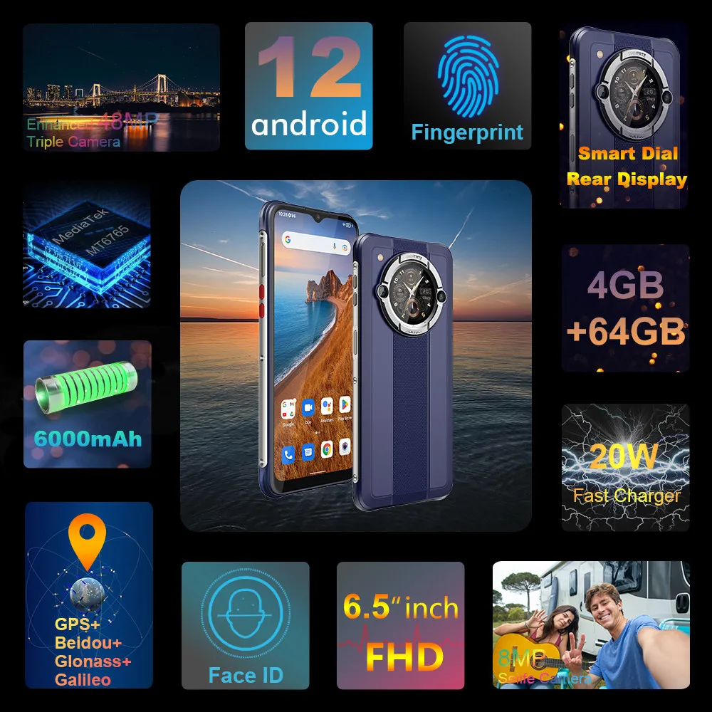 Unihertz Beauty Android Smartphone 6000 mah 6,5 