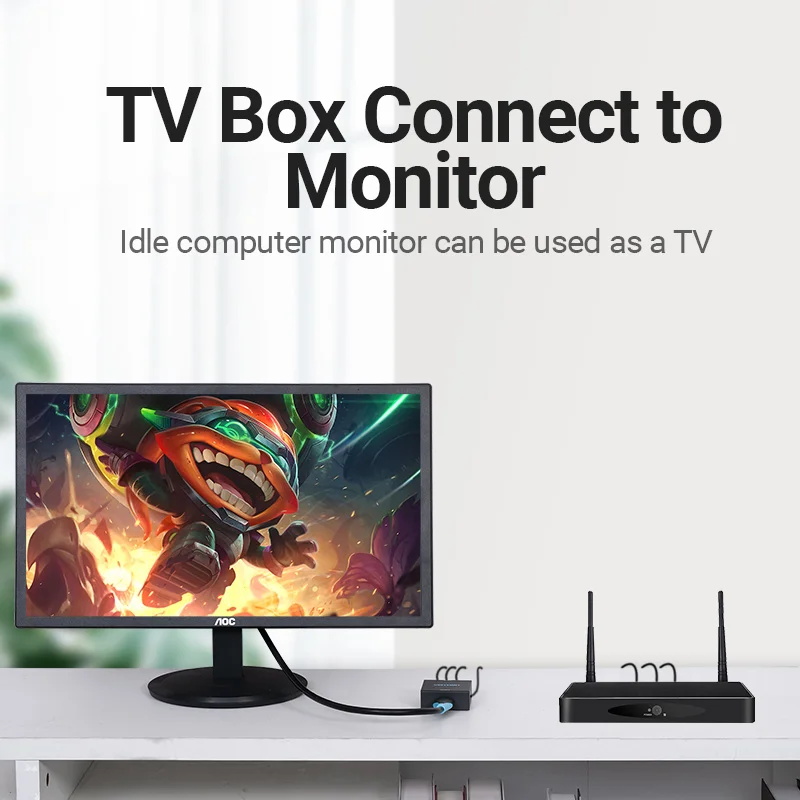 Vention AV-HDMI Konverter HDMI-RCA grafičku karticu sa Mini-USB-Kabel za Napajanje za TV-Kućišta Projektora Igraće Konzole HDMI-AV Slika 1
