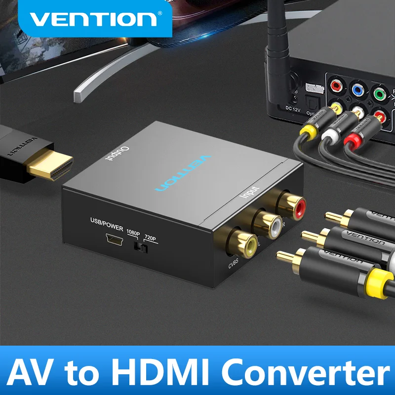 Vention AV-HDMI Konverter HDMI-RCA grafičku karticu sa Mini-USB-Kabel za Napajanje za TV-Kućišta Projektora Igraće Konzole HDMI-AV Slika 5