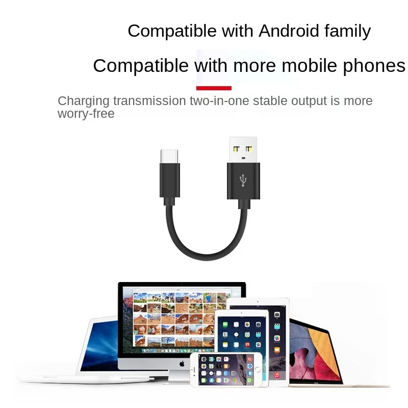 10 cm USB Type C Kratki Kabel za Samsung Galaxy S9 Note 8 9 USB 3.0 Type-C, USB C 2A Kabel za brzo punjenje Podataka Huawei P10 P40 Pro Slika 3