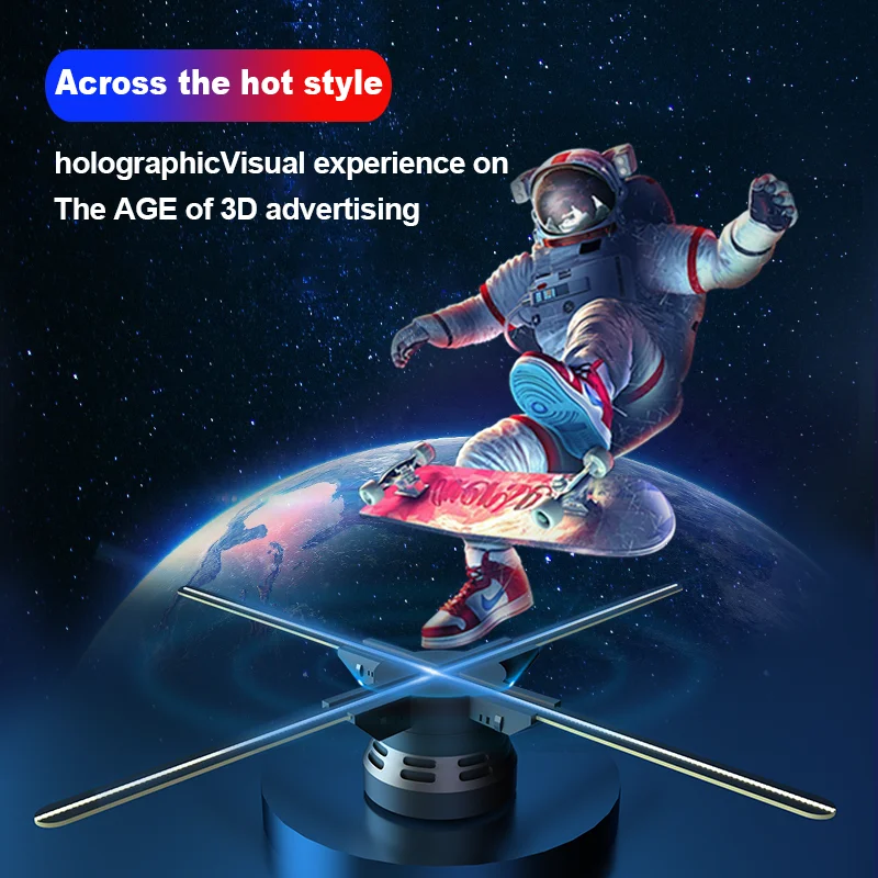 3d Ventilator Hologram Projektor Oglašavanje Zaslon Wifi Led Znak u Realnom Vremenu Holografska Lampa Player 3D podršku za Slike i video Slika 5