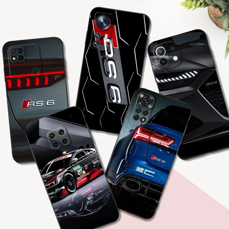 Crna Torbica od TPU Za Xiaomi mi 11i 5G Redmi Note 11 11S 11T Pro PLUS 4G 5G Torbica Luksuzni Popularni Sportski Automobil Audi RS Slika 0