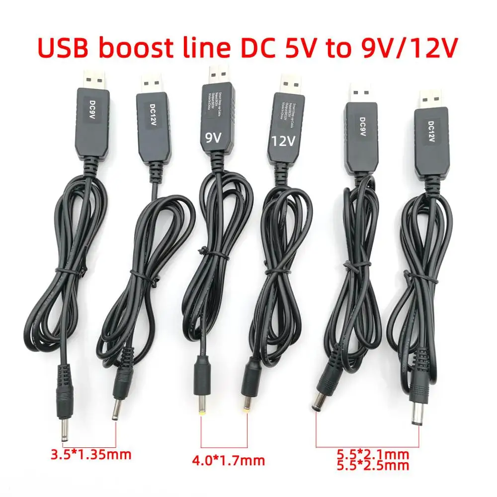 USB step-up žice DC 5 do 9 NA 12 v DC Konektor 5,5x2,1 5,5 mm*2,5 napajanje za mobilni telefon modula za Napajanje step-up Konverter Kabel Kabel Slika 2