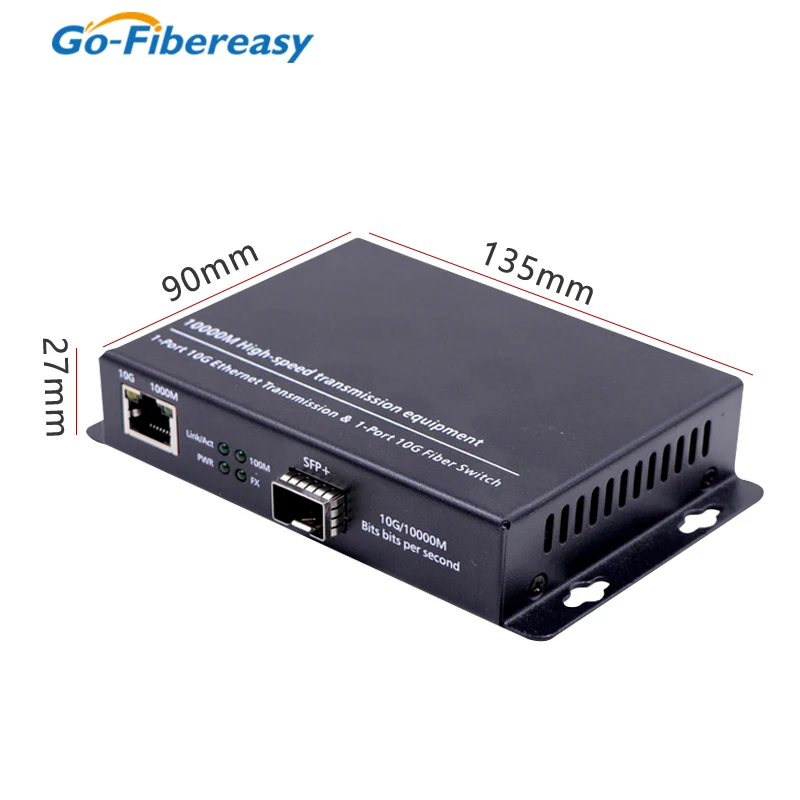 10G SFP + Медиаконвертер 10GBase-T Ethernet Preklopnik RJ45 za SFP optički Primopredajnik Pretvarač 1T + 1SFP Fiber-optičke Opreme Slika 4