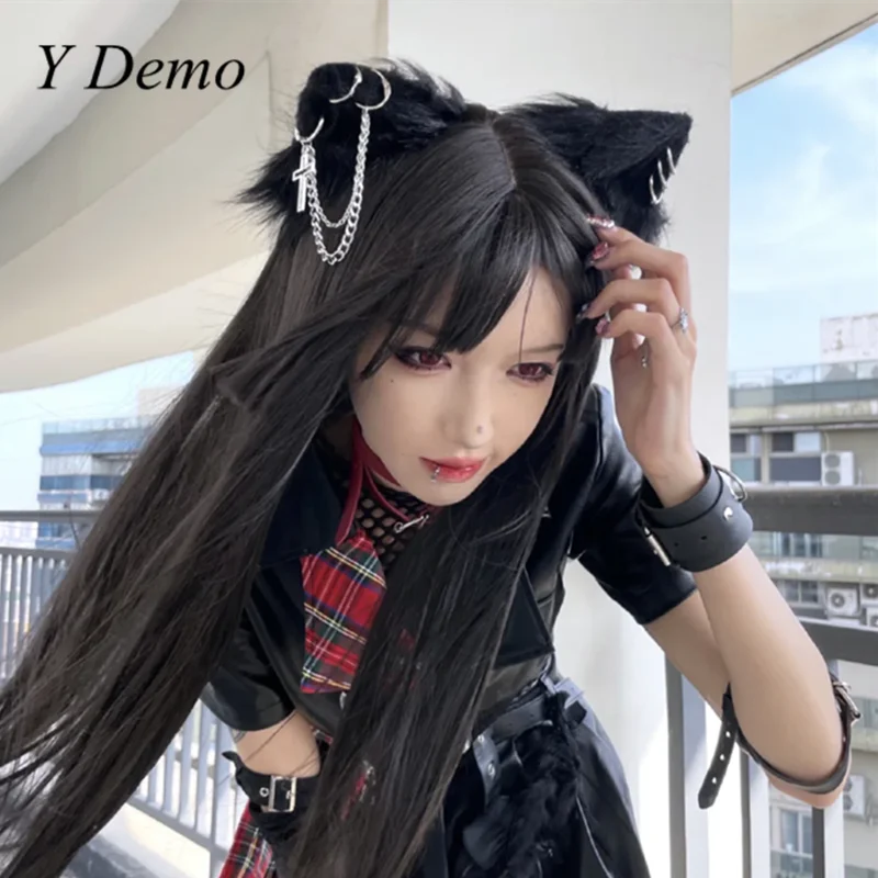 Y Demo Harajuku Gotička Mačje Oči Punk Križ U Krugu Bobby Pin Za Kosu Za Žene Slatka Pribor, Ručni Rad Slika 2