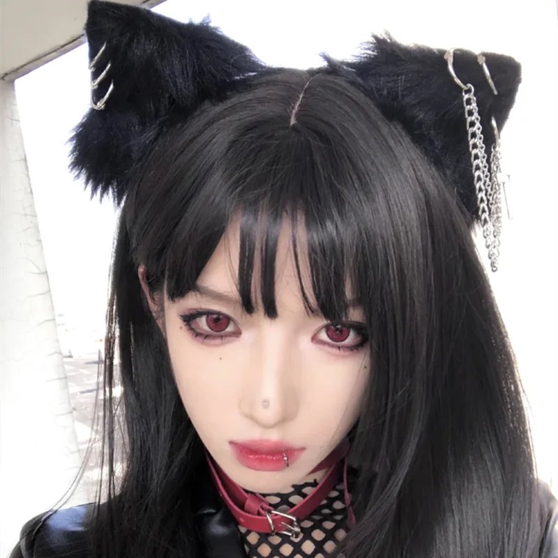 Y Demo Harajuku Gotička Mačje Oči Punk Križ U Krugu Bobby Pin Za Kosu Za Žene Slatka Pribor, Ručni Rad Slika 3