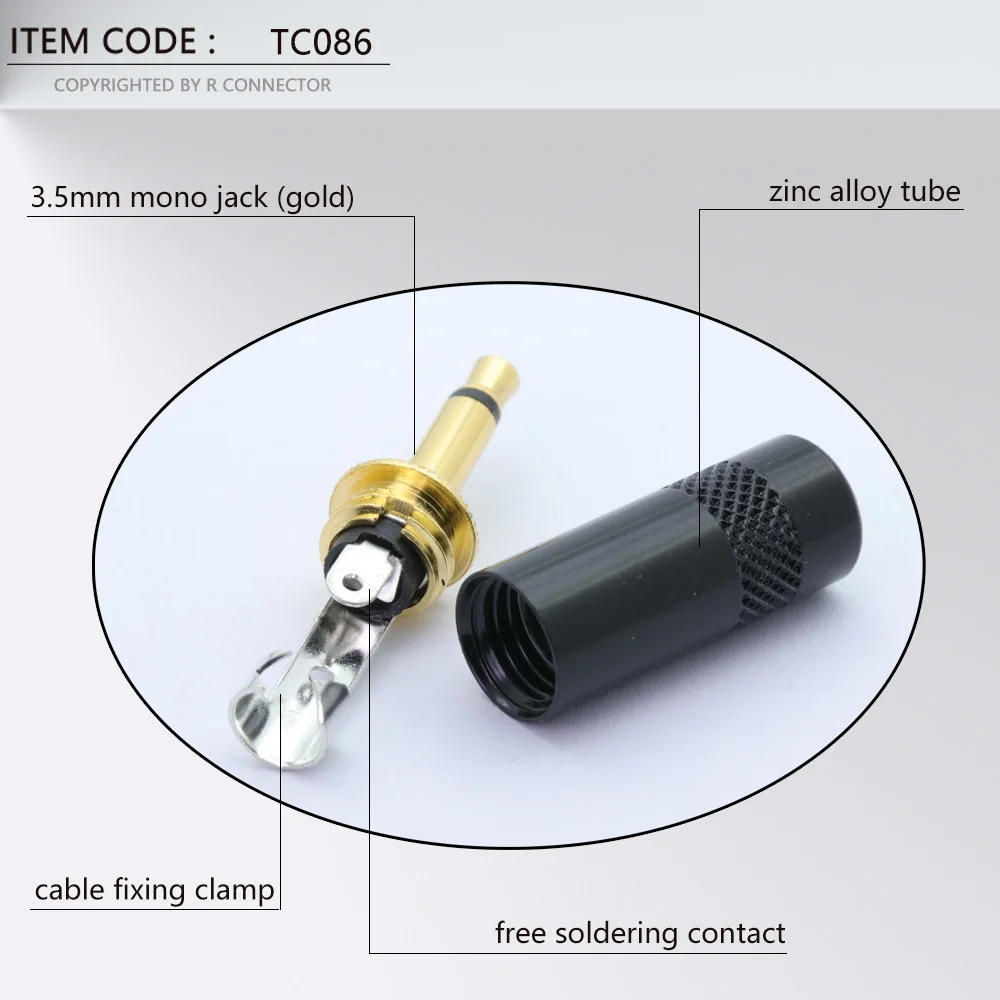 1 kom. Mono Konektor 3,5 mm 2 Pol Audio Priključak Priključak od 3,5 mm Priključak Za Slušalice Priključak za Mikrofon Slika 5