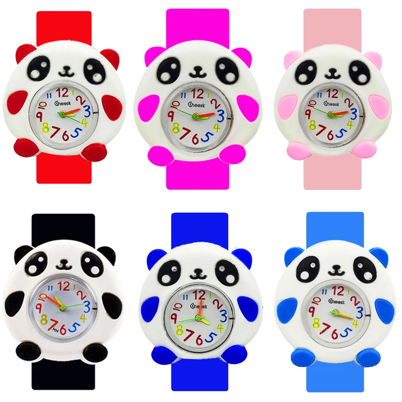 Kina Panda Igračku Dječji Sat 2-15 Godina Djeca Kognitivni Narukvica Vremena Dječji Kvarcni Sat Dječaci Djevojčice Satovi Djecu Satovi Slika 0