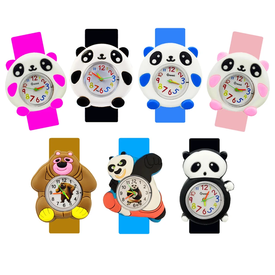 Kina Panda Igračku Dječji Sat 2-15 Godina Djeca Kognitivni Narukvica Vremena Dječji Kvarcni Sat Dječaci Djevojčice Satovi Djecu Satovi Slika 5