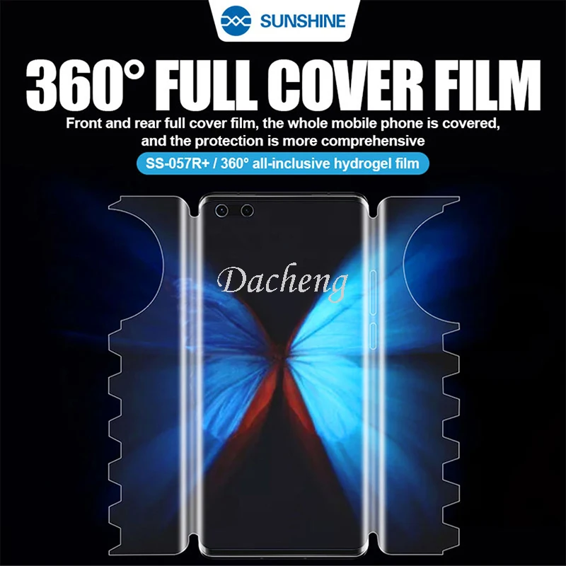 Sunshine SS-057R + 25 kom. HD Гидрогелевая film za sklapanje zaslona, potpuno umotan u 360 ° sprijeda i straga, pogodan za stroj za rezanje folije Slika 3