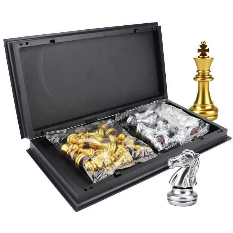 32/36 cm Velike Veličine Srednjovjekovne Šahovski Kompleti S Magnetskom Veliki Šahovskoj ploči 32 Šah komada Stolni Карром Društvene Igre Kompleta Figura szachy Slika 2