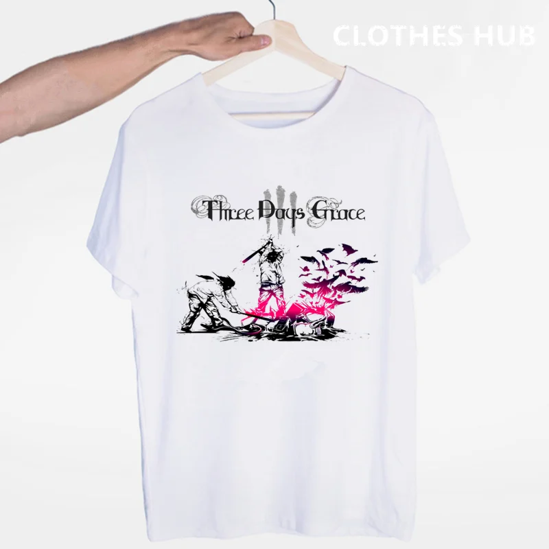 T-shirt Three Days Grace Music Band S Okruglog izreza i Kratkim Rukavima, Ljetna Casual Moda, Muška i Ženska t-Shirt Unisex Slika 0