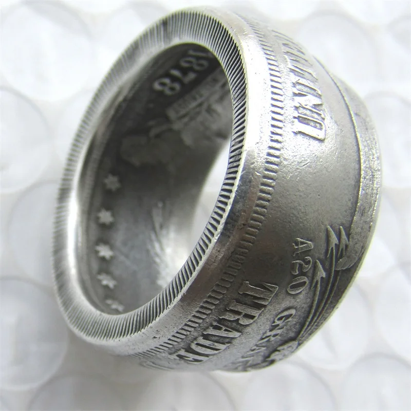 Prsten za kovanice u AMERIČKIM dolarima Od Bakar-никелевого legure Ručni rad u veličinama od 8-16 Slika 1