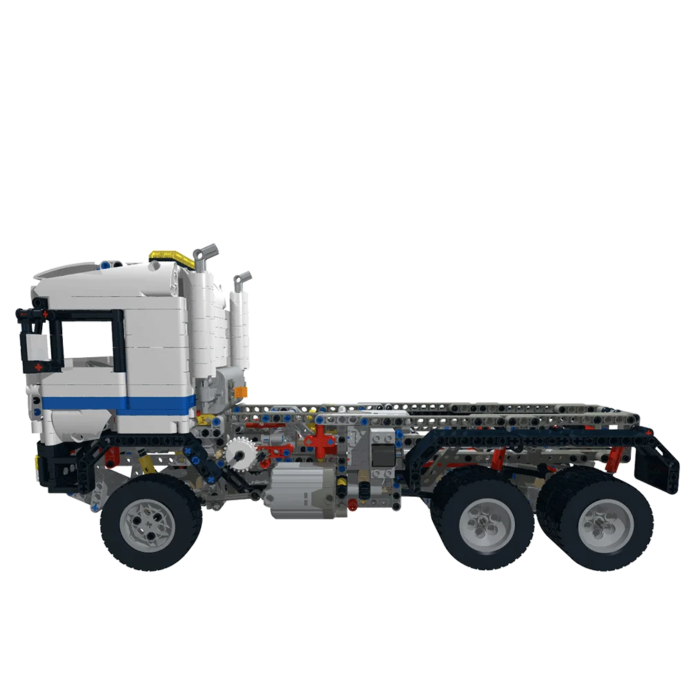 Kućanski stroj MOC, Pet manjih dizalica, Bager, Kamion, blokovi, 2-stage traktor i motorne sanke -noPF Blocks Slika 0