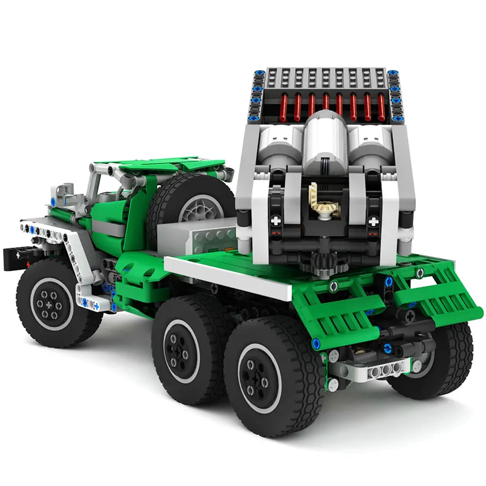 Kućanski stroj MOC, Pet manjih dizalica, Bager, Kamion, blokovi, 2-stage traktor i motorne sanke -noPF Blocks Slika 1