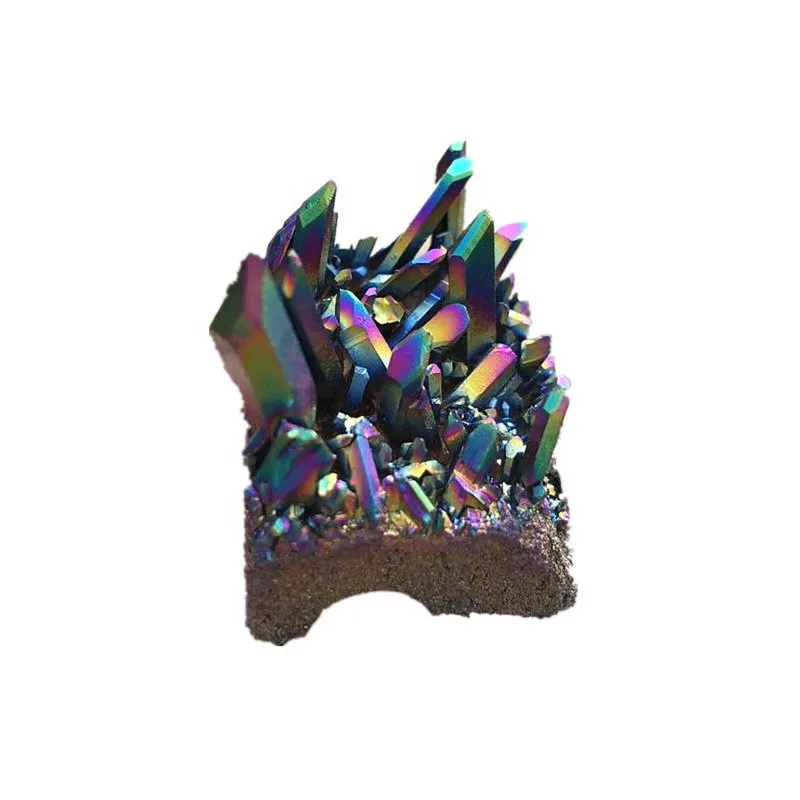 50 g Prirodna Aura Duga Titan Висмут Quartz Crystal Klaster Uzorci Dragulja ВУГ Zdrav Mineral Kamen Kućni Dekor Slika 2